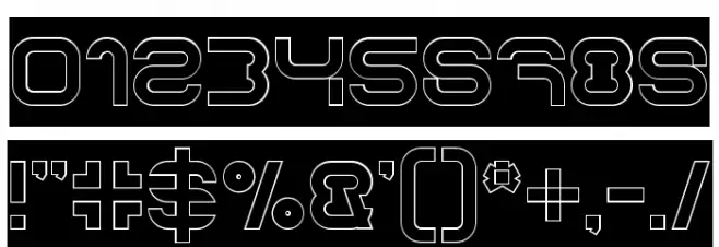 FORMAL ART-Hollow-Inverse Font OTHER CHARS