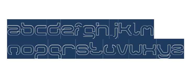 FORMAL ART-Hollow-Inverse Lowercase