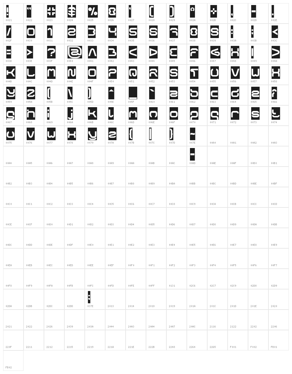 FORMAL ART-Inverse Character Map