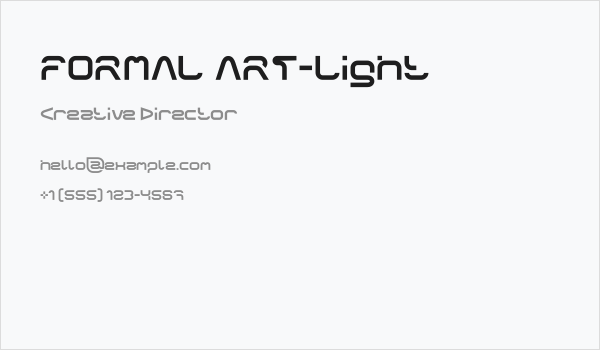 FORMAL ART-Light Business Card