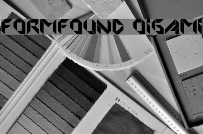FORMFOUND Origami Шрифта examples