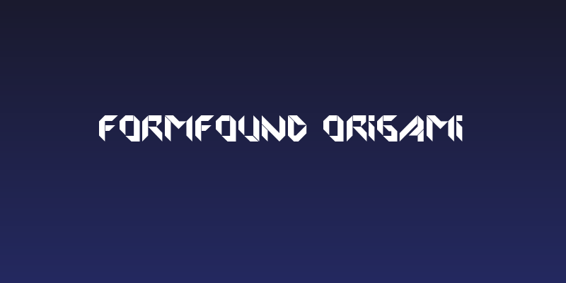 FORMFOUND Origami Social Header