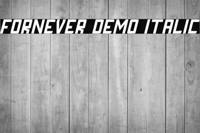 FORNEVER DEMO Italic Font examples