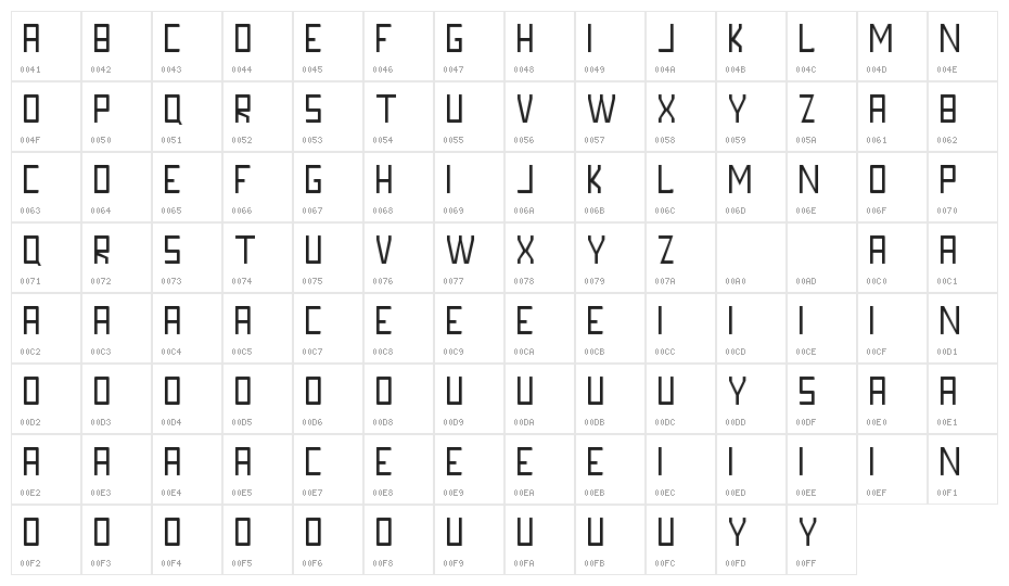 FORNEVER DEMO Light Character Map