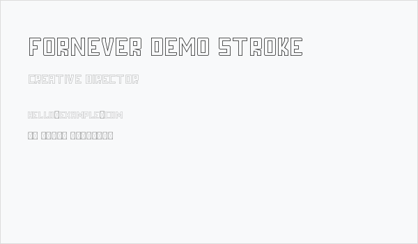 FORNEVER DEMO Stroke Business Card