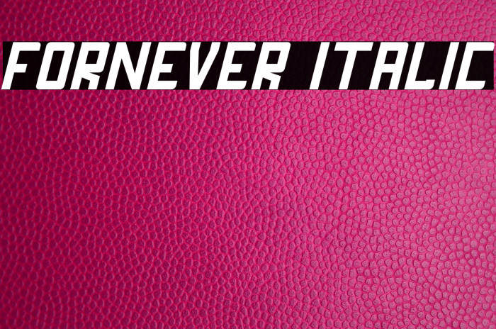 FORNEVER Italic Font examples