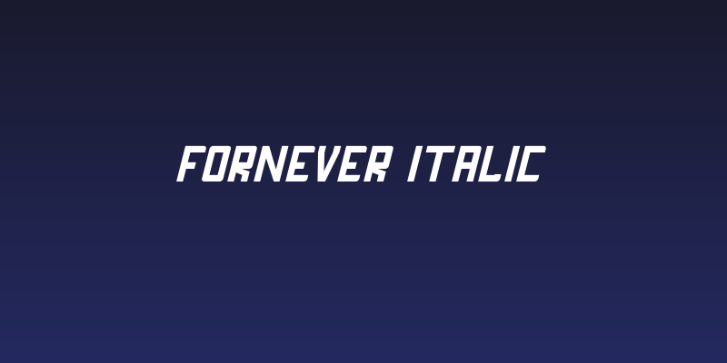 FORNEVER Italic Social Header