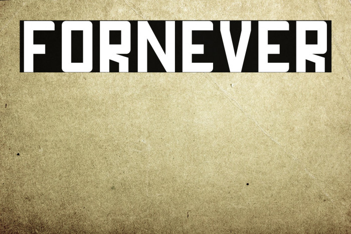 FORNEVER Font examples