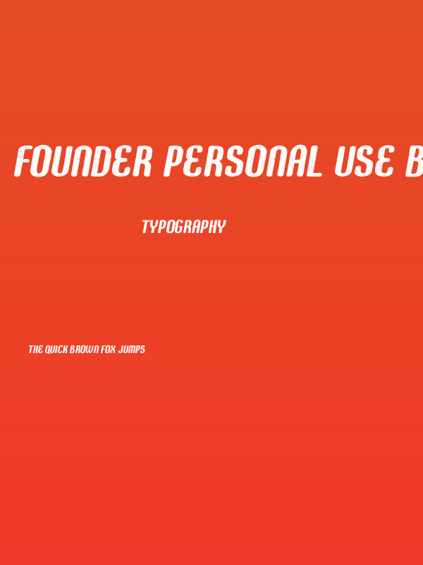 FOUNDER PERSONAL USE Bold Poster