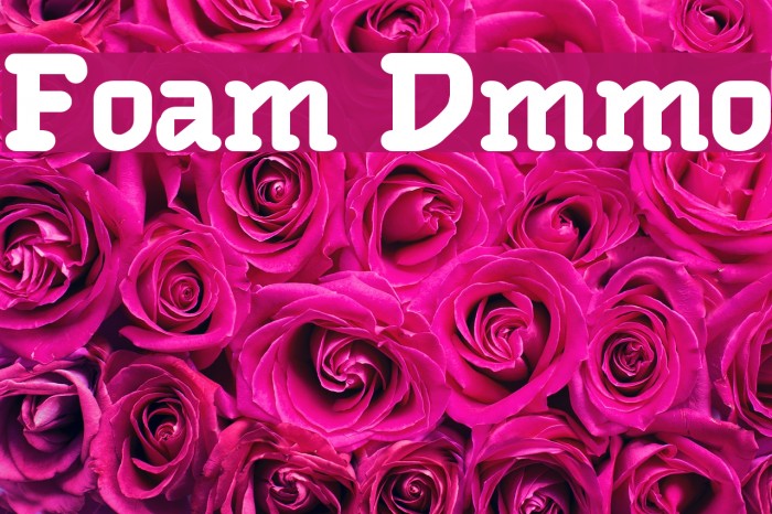 Foam Demo Font examples
