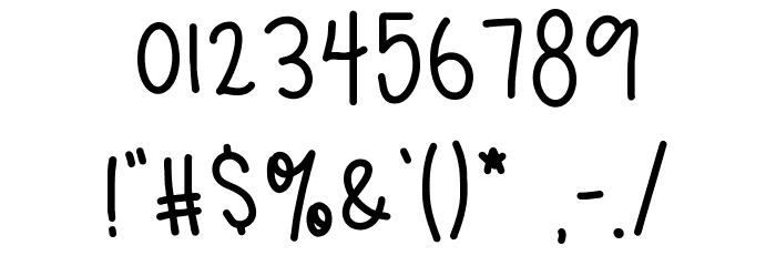 FoamyDessert Font OTHER CHARS