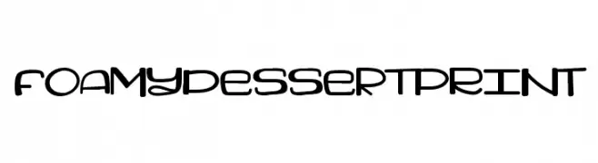 FoamyDessertPRINT  Frei Schriftart Herunterladen