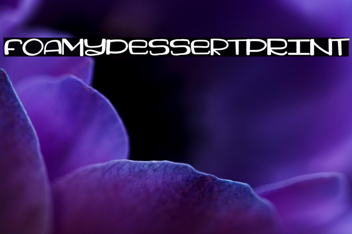 FoamyDessertPRINT Example 1