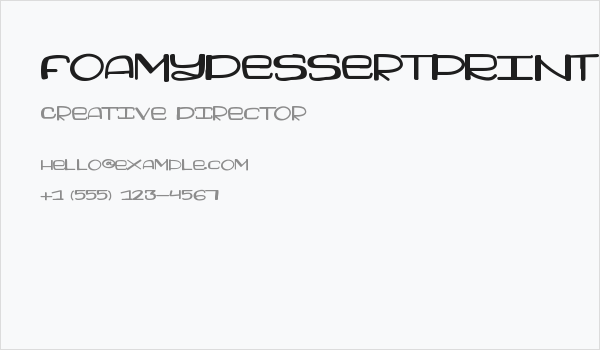 FoamyDessertPRINT Business Card