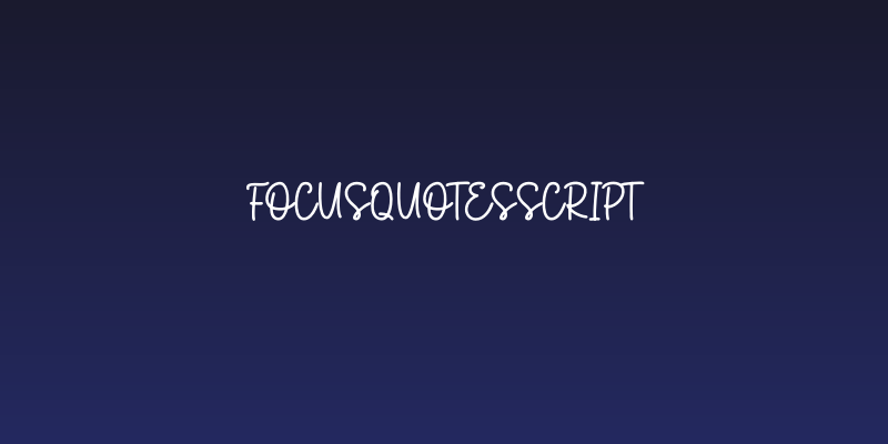 FocusQuotesScript Social Header