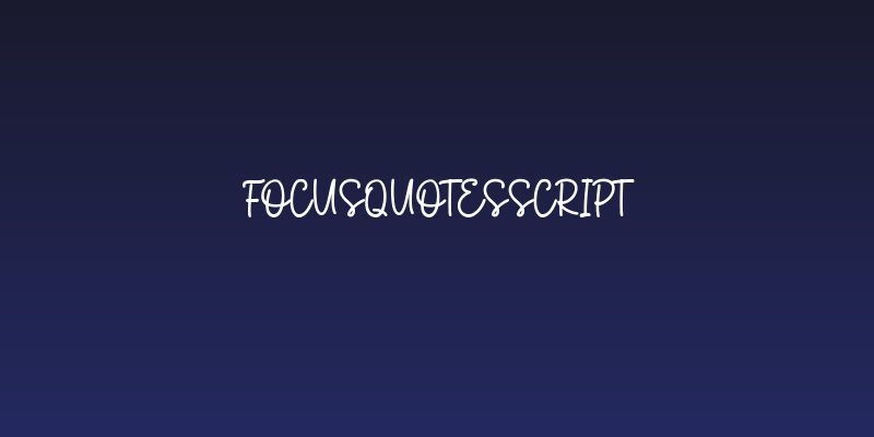 FocusQuotesScript Social Header