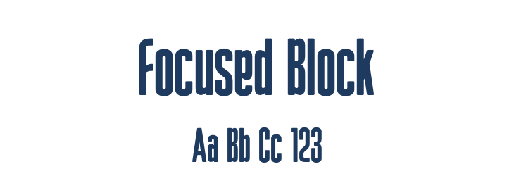 Focused Block Font Preview
