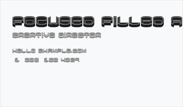 Focused Filled Regular Business Card