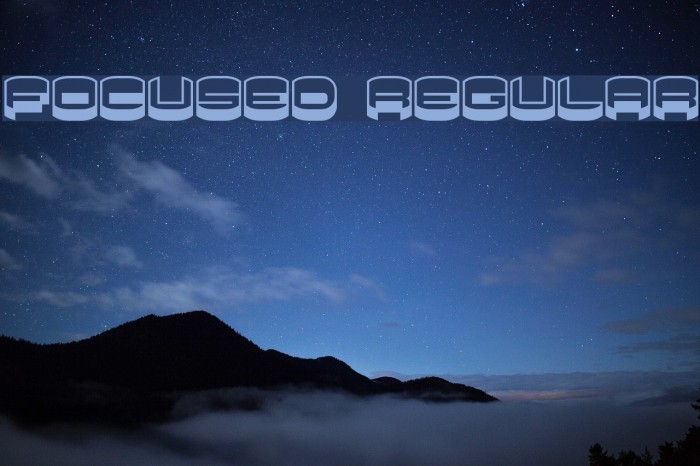 Focused Regular Font examples
