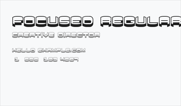 Focused Regular Business Card