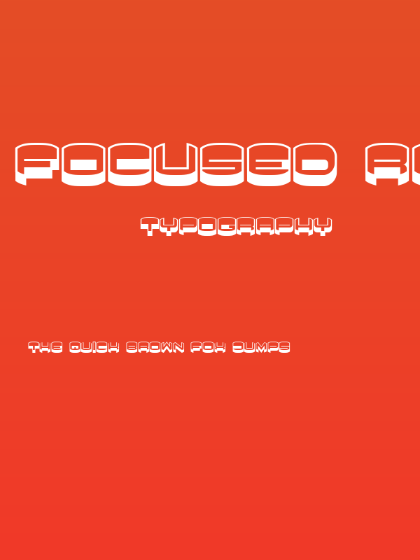 Focused Regular Poster