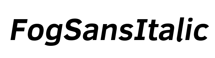 Fog Sans Italic  Fuentes Gratis Descargar
