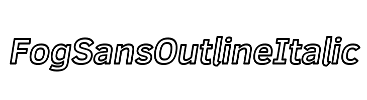 Fog Sans Outline Italic  Free Fonts Download