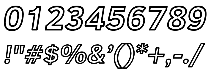 Fog Sans Outline Italic Font OTHER CHARS