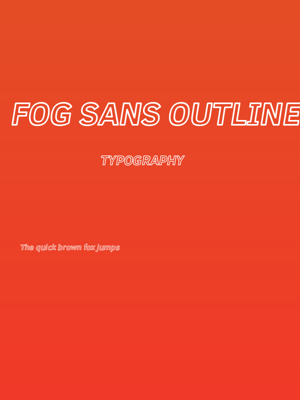 Fog Sans Outline Italic Poster