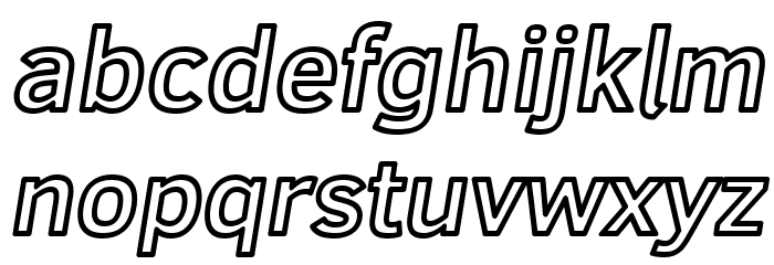 Fog Sans Outline Italic Font LOWERCASE