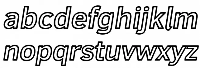 Fog Sans Outline Italic خط أحرف صغيرة