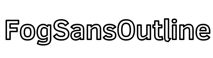 Fog Sans Outline  font caratteri gratis