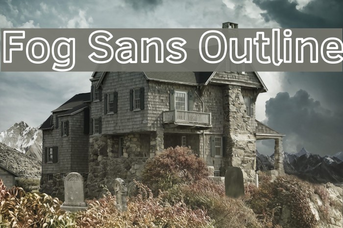 Fog Sans Outline Font examples