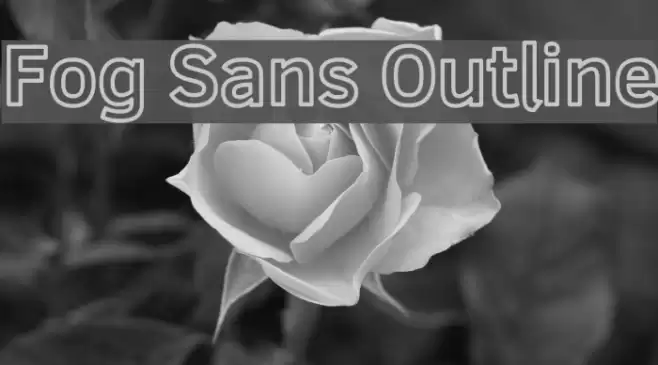 Fog Sans Outline Fonte examples