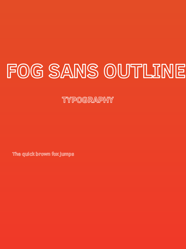 Fog Sans Outline Poster