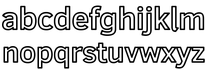 Fog Sans Outline Font LOWERCASE