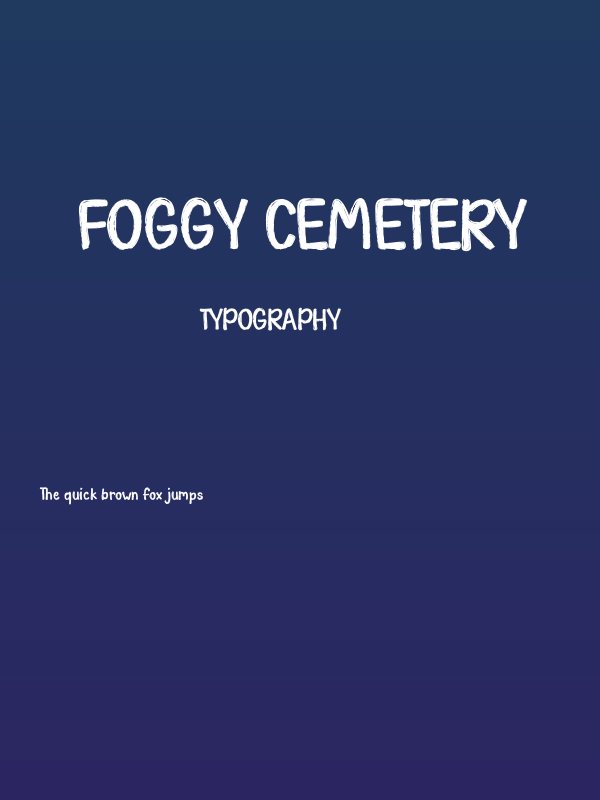 Foggy Cemetery Poster
