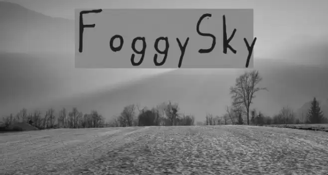 Foggy_Sky Font examples
