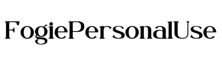 Fogie Personal Use  Frei Schriftart Herunterladen