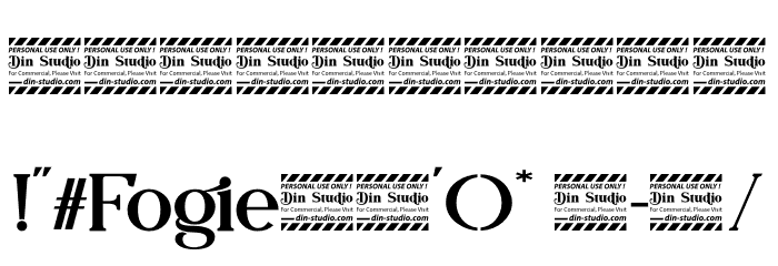 Fogie Personal Use Font OTHER CHARS