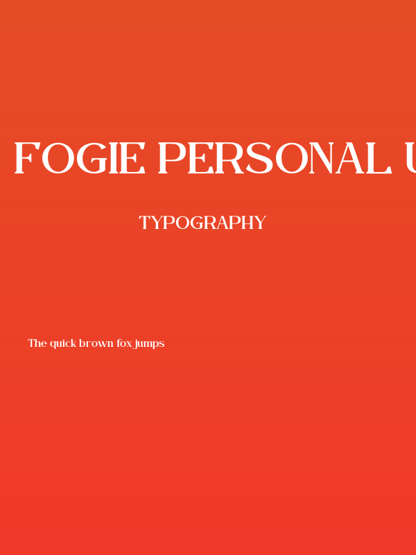 Fogie Personal Use Poster