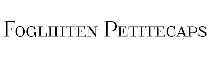 Foglihten Petitecaps  नि: शुल्क फ़ॉन्ट्स डाउनलोड