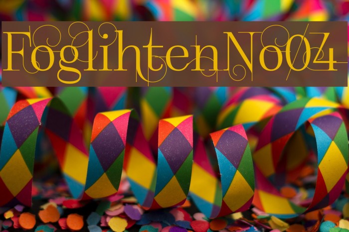 FoglihtenNo04 Font examples