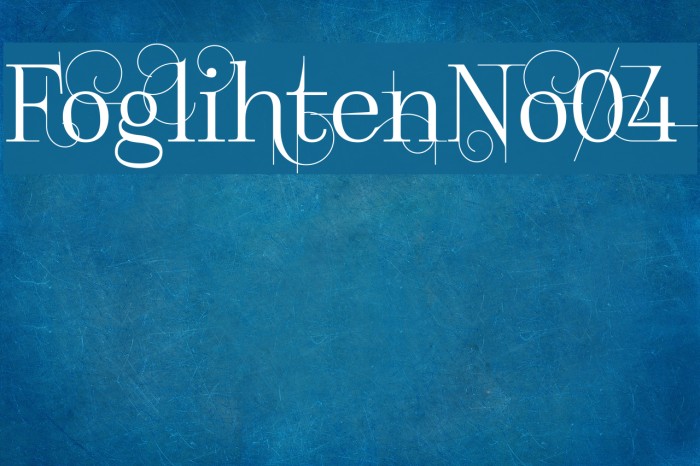 FoglihtenNo04 Font examples
