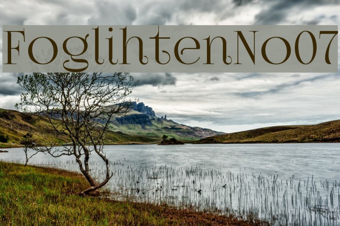 FoglihtenNo07 Font examples