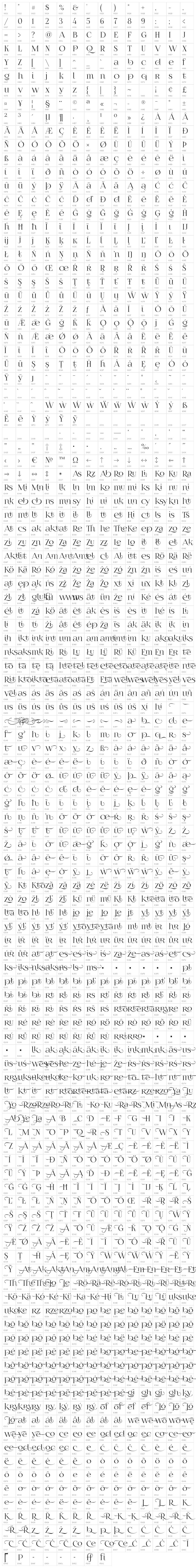 FoglihtenNo07calt Character Map