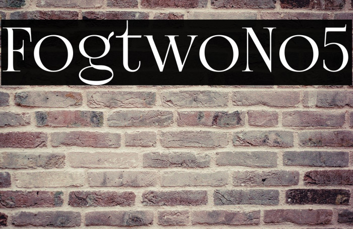 FogtwoNo5 Шрифта examples