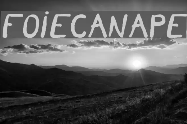 FoieCanape Font examples