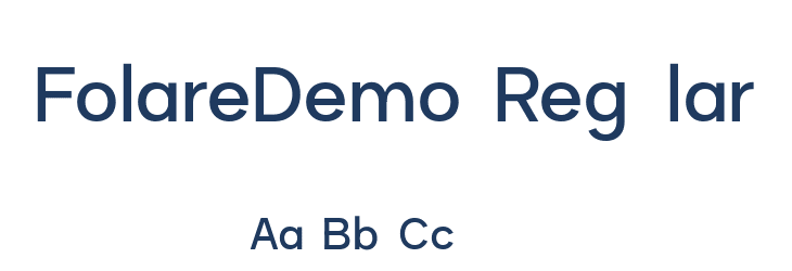 FolareDemo Regular Font Preview