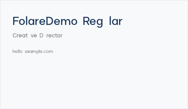 FolareDemo Regular Business Card